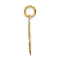 14k Small Satin Number 58 Charm-LSS58
