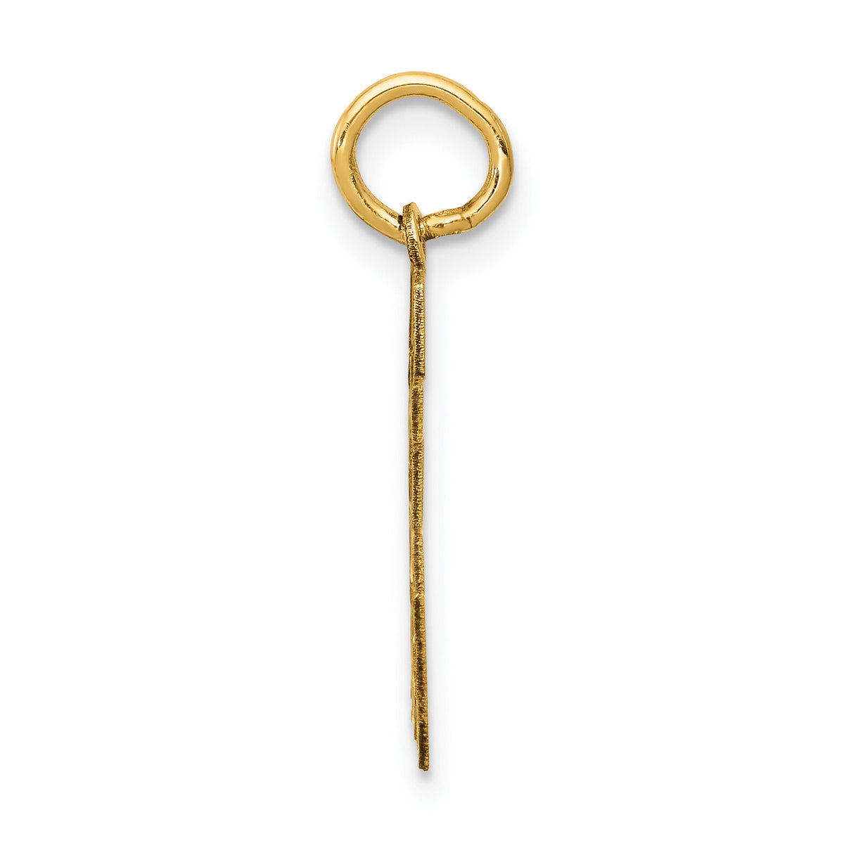 14k Small Satin Number 65 Charm-LSS65