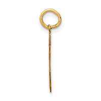 14k Small Satin Number 65 Charm-LSS65
