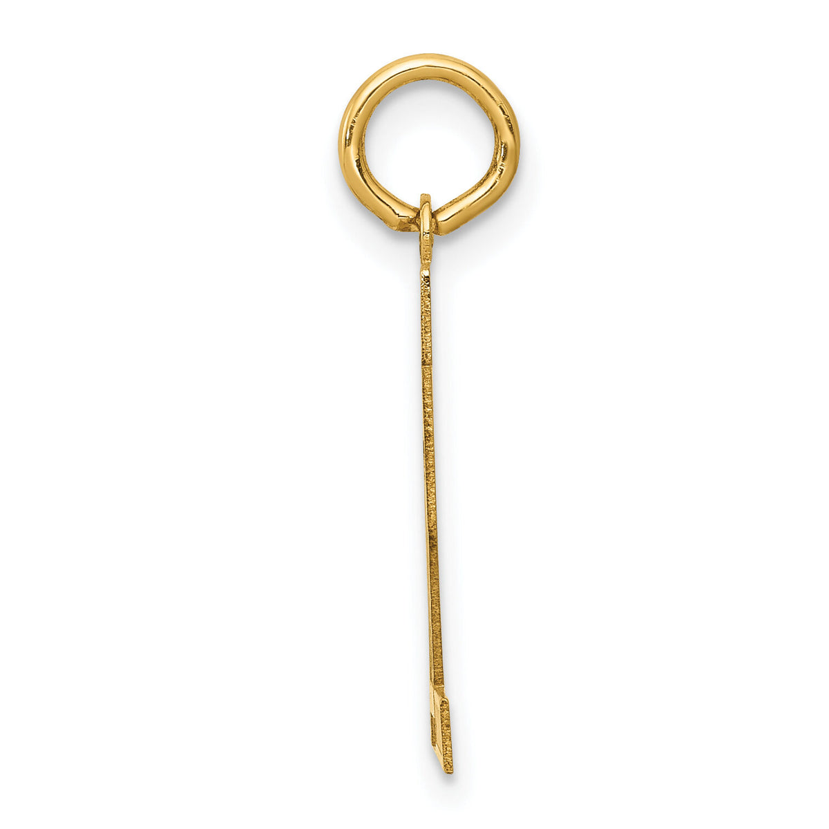 14k Small Satin Number 72 Charm-LSS72