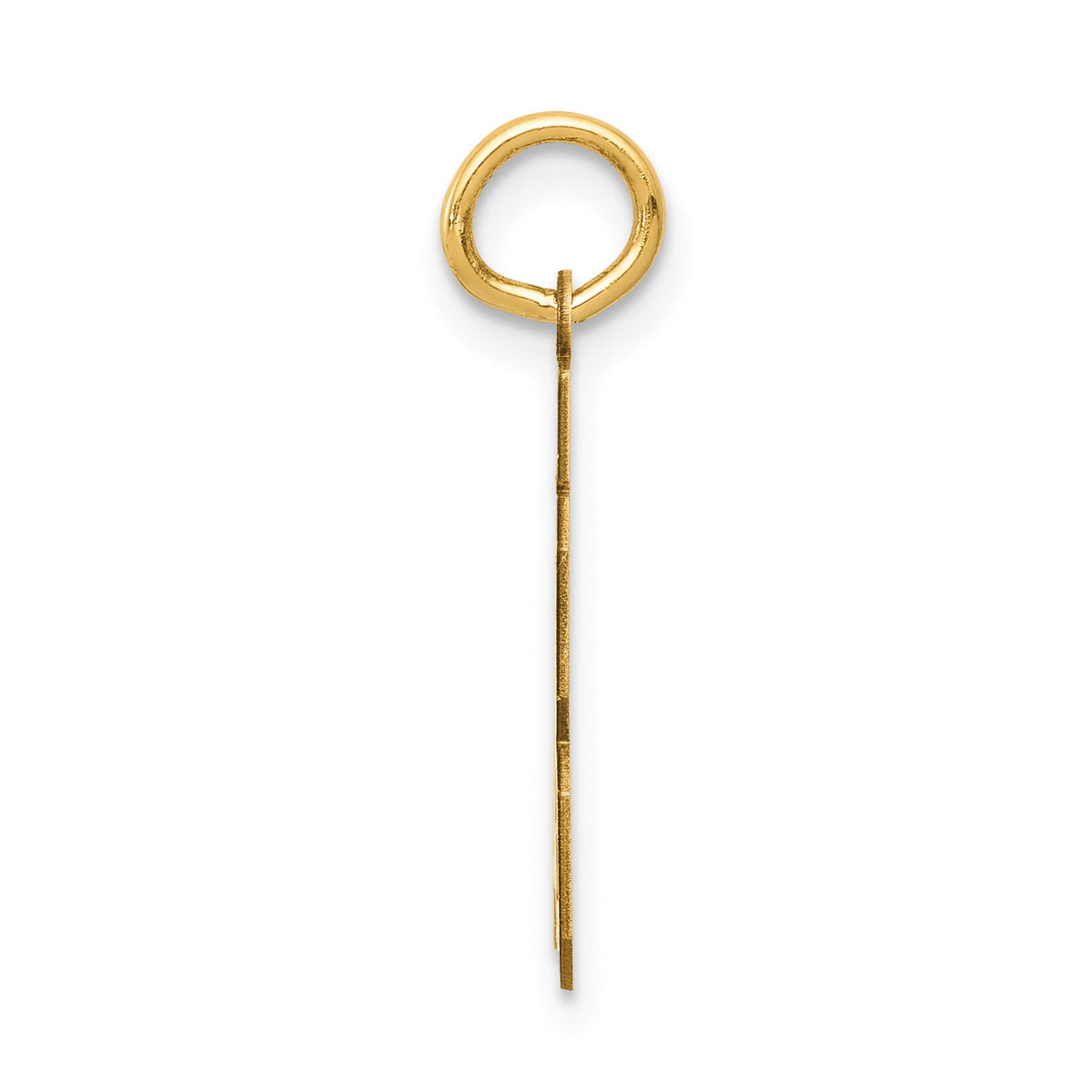 14k Small Satin Number 83 Charm-LSS83