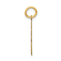14k Small Satin Number 83 Charm-LSS83