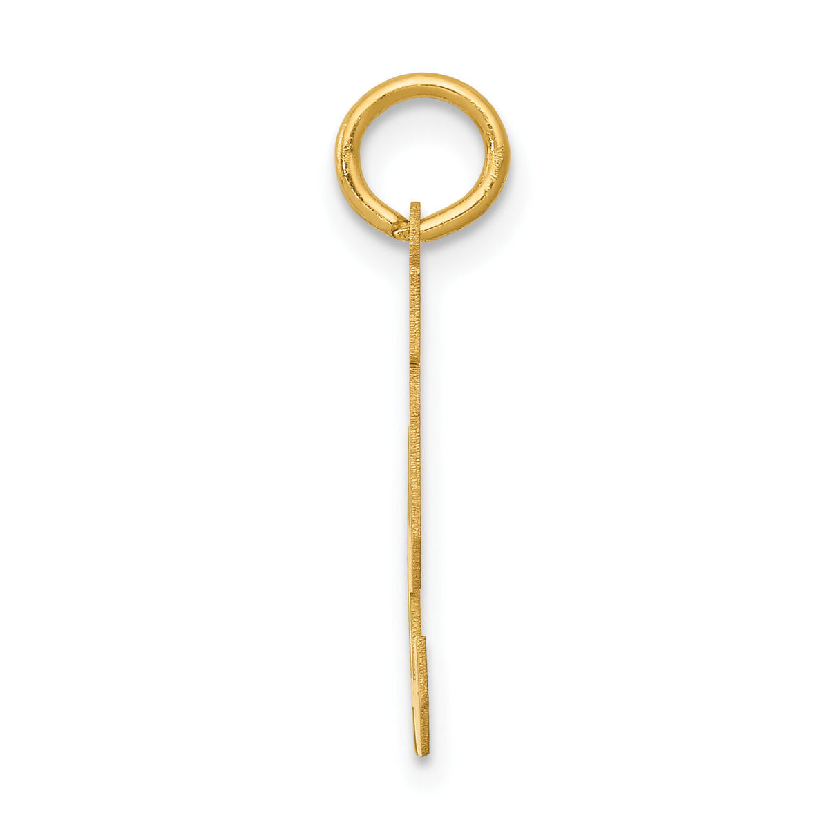 14k Small Satin Number 91 Charm-LSS91