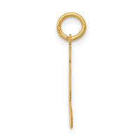 14k Small Satin Number 91 Charm-LSS91