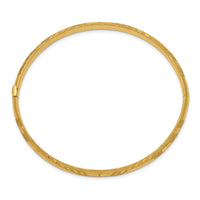 14k 3/16 Oversized Laser Cut Hinged Bangle Bracelet-LZ3/16O