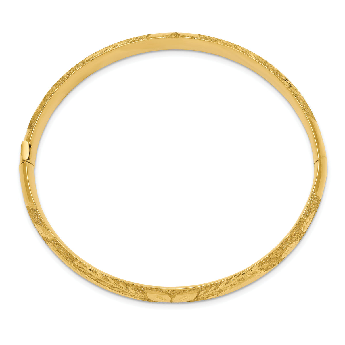 14k 5/16 Laser Cut Hinged Bangle Bracelet-LZ5/16