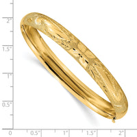 14k 5/16 Laser Cut Hinged Bangle Bracelet-LZ5/16