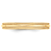 14KY 3mm Milgrain Half Round Band-M030