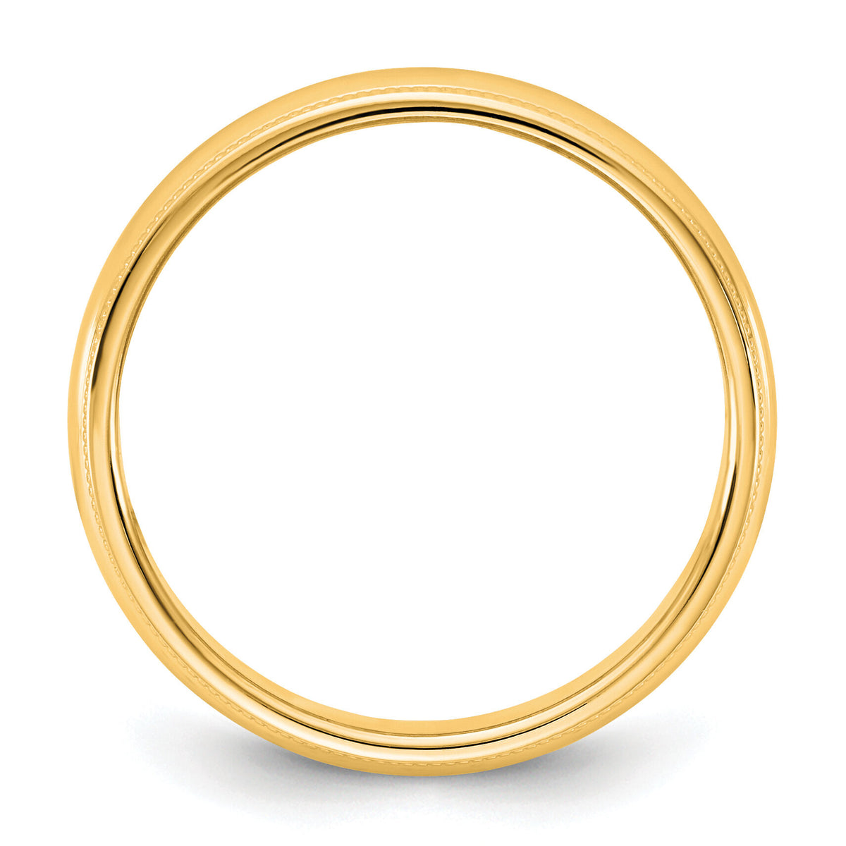 14KY 4.5mm Milgrain Half Round Band-M045