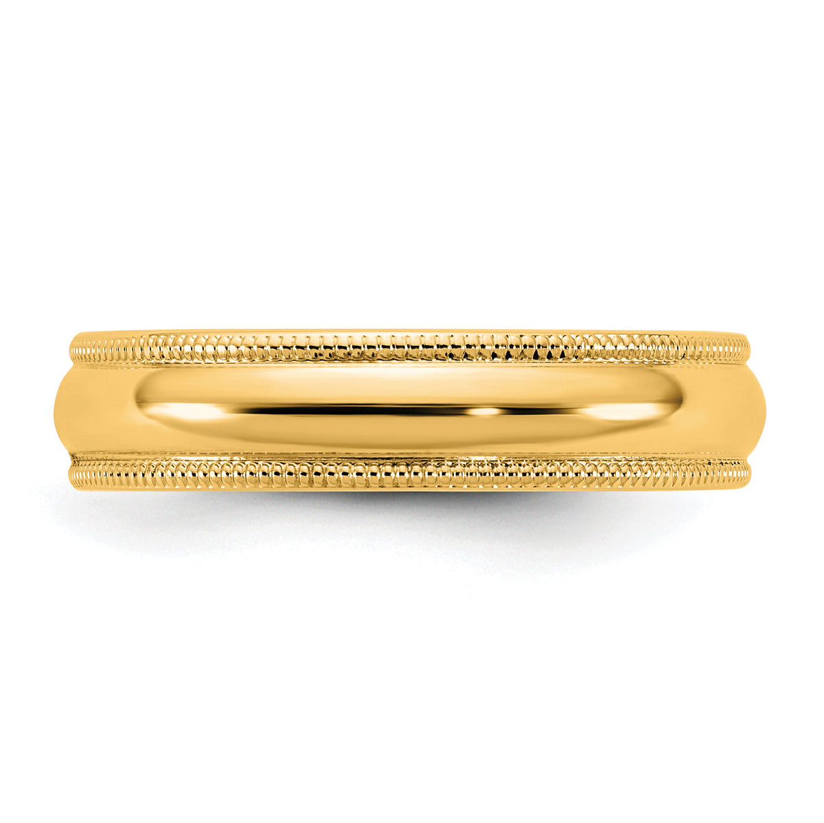 14KY 4.5mm Milgrain Half Round Band-M045