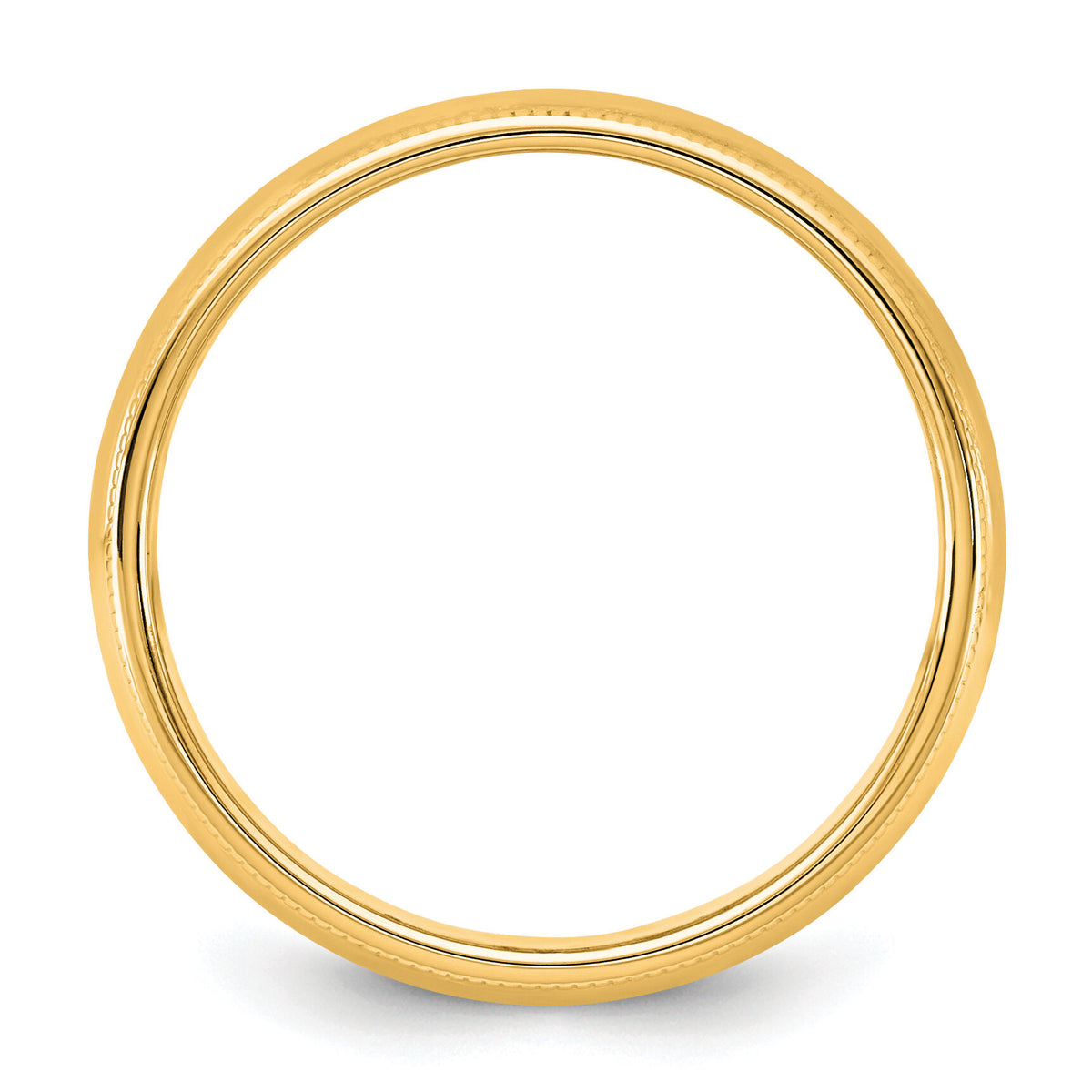 14KY 5.5mm Milgrain Half Round Band-M055