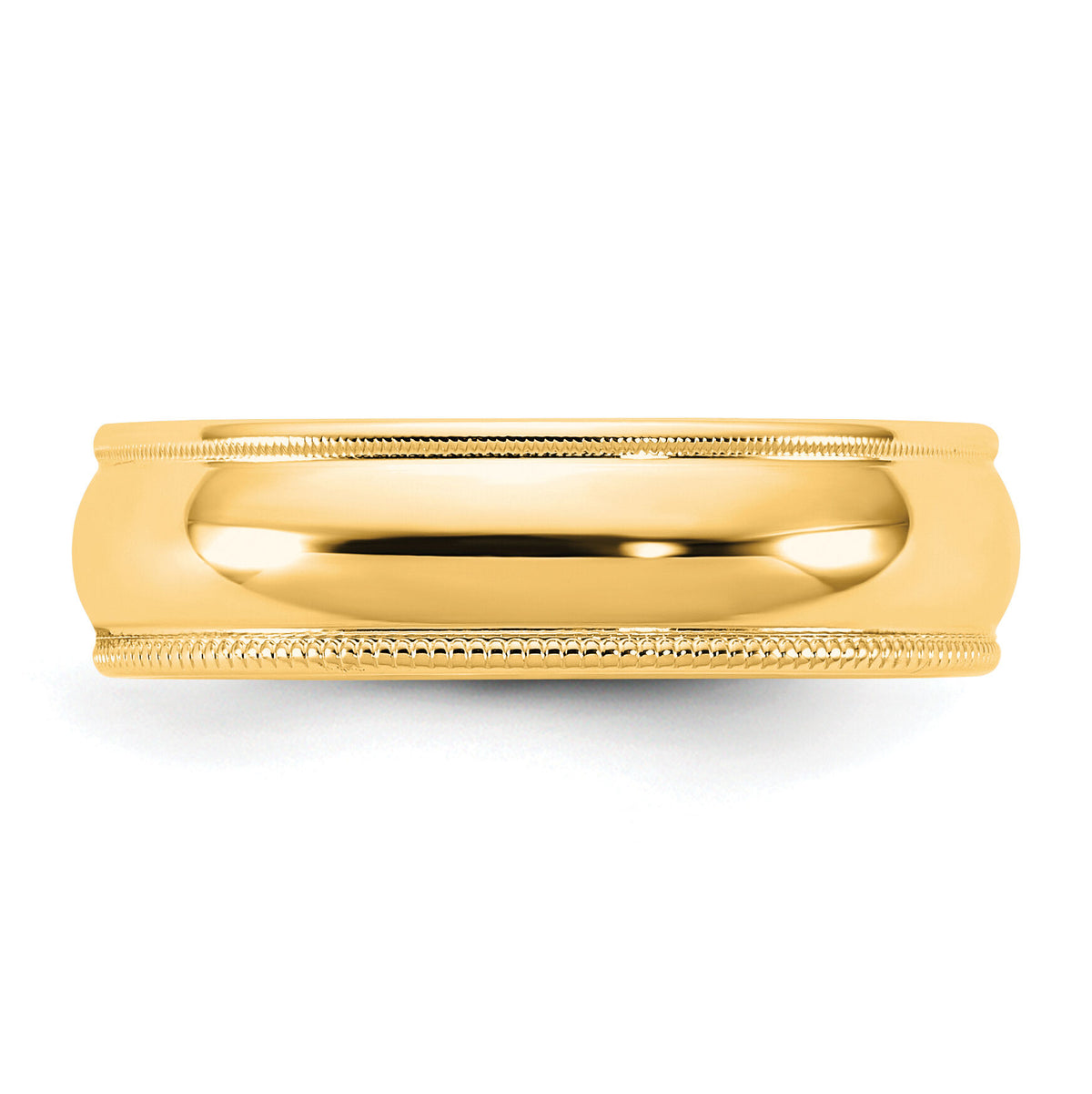 14KY 5.5mm Milgrain Half Round Band-M055