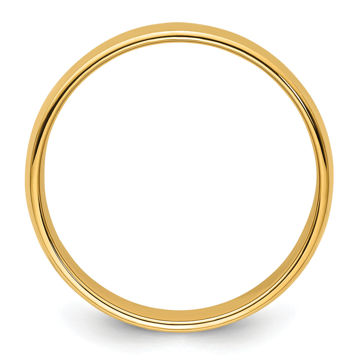 14KY 8mm Milgrain Half Round Band-M080