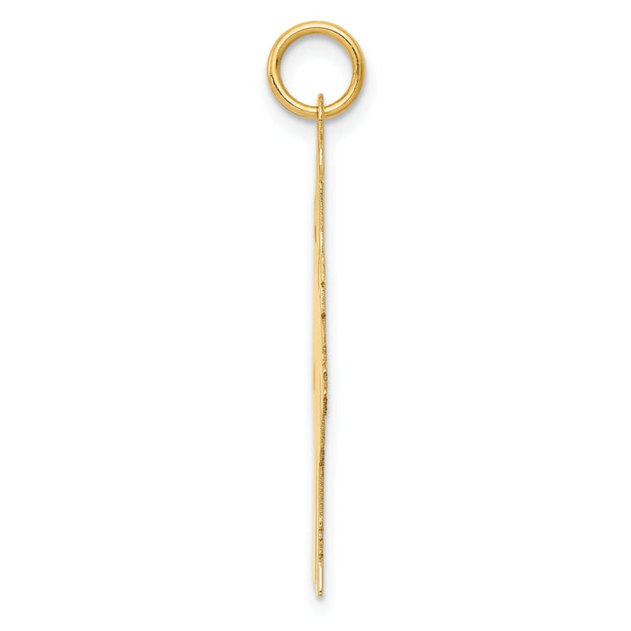 14k Plain Polished Large Girl Charm-M116