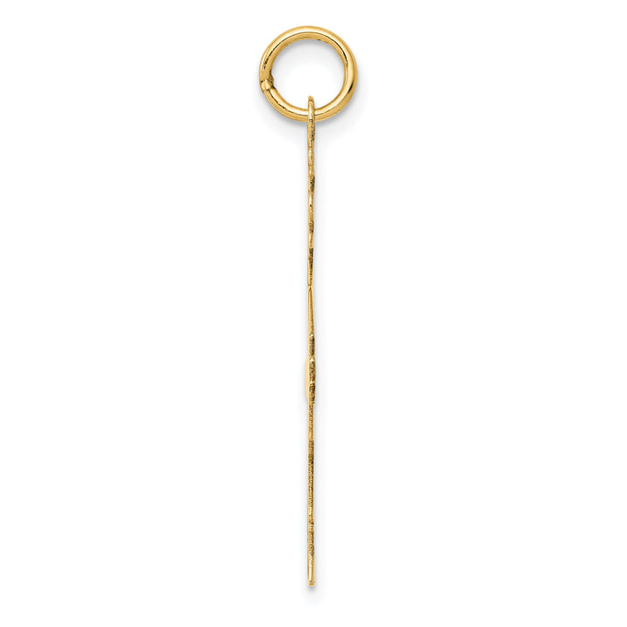 14k Plain Polished Large Boy Charm-M117