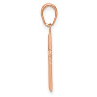 14K Rose Gold Small Cross Pendant-M1322R