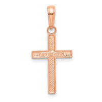 14K Rose Gold Small Cross Pendant-M1322R