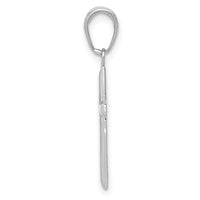 14K White Gold Small Cross Pendant-M1322W