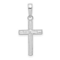 14K White Gold Small Cross Pendant-M1322W