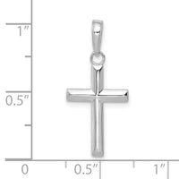 14K White Gold Small Cross Pendant-M1322W