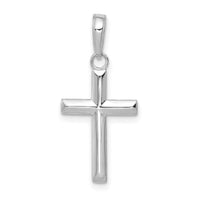 14K White Gold Small Cross Pendant-M1322W