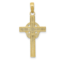 14k Polished Claddagh Cross Pendant-M1338