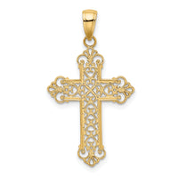 14k Fleur De Lis Cross Charm-M1386