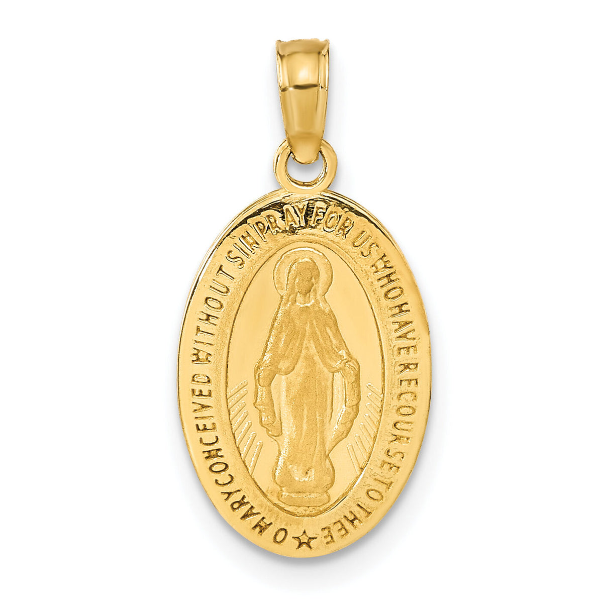 14k Miraculous Medal Pendant-M1431