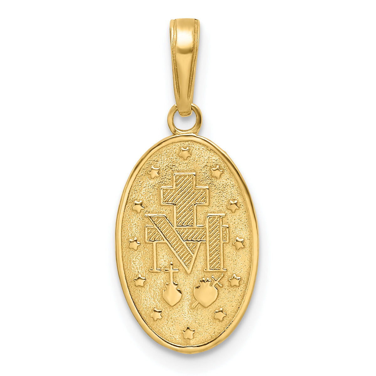 14k Red Enameled Miraculous Medal Pendant-M1431ER
