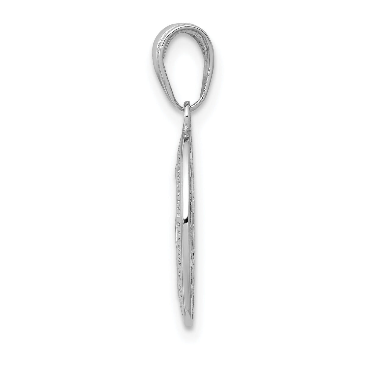 14k White Gold Miraculous Medal Pendant-M1431W