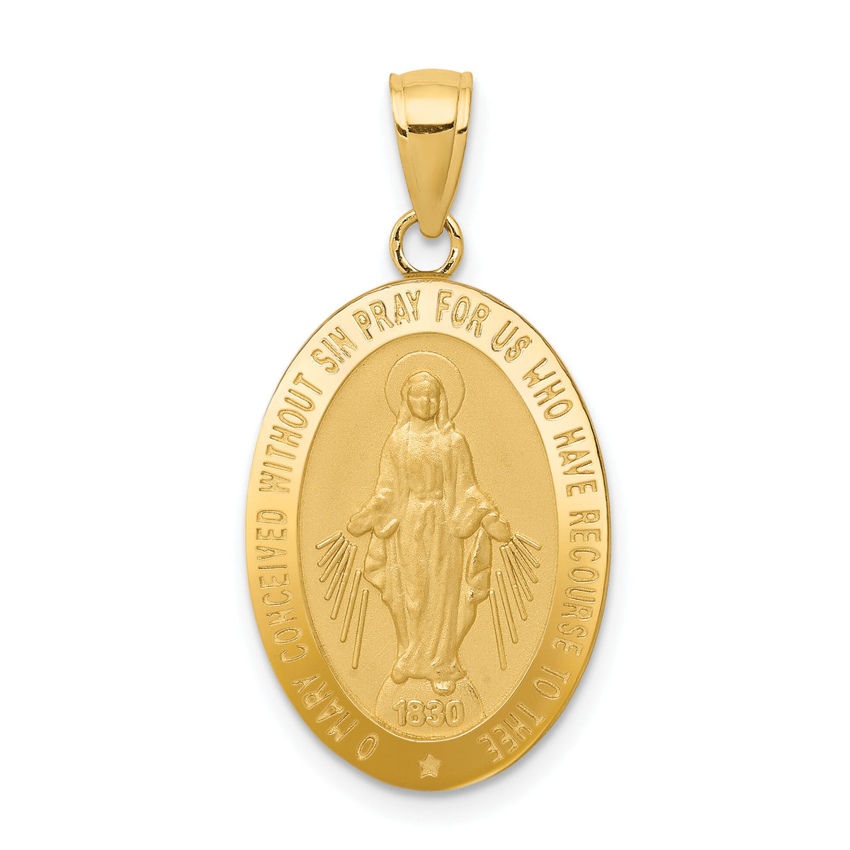 14k Miraculous Medal Pendant-M1433