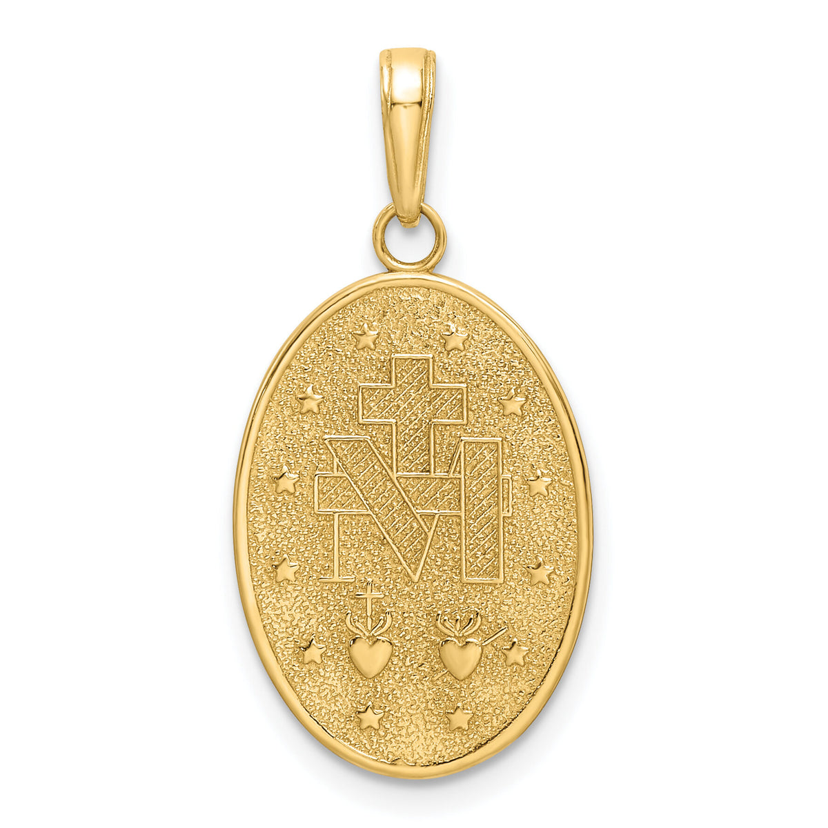 14k Red Enameled Miraculous Medal Pendant-M1433ER