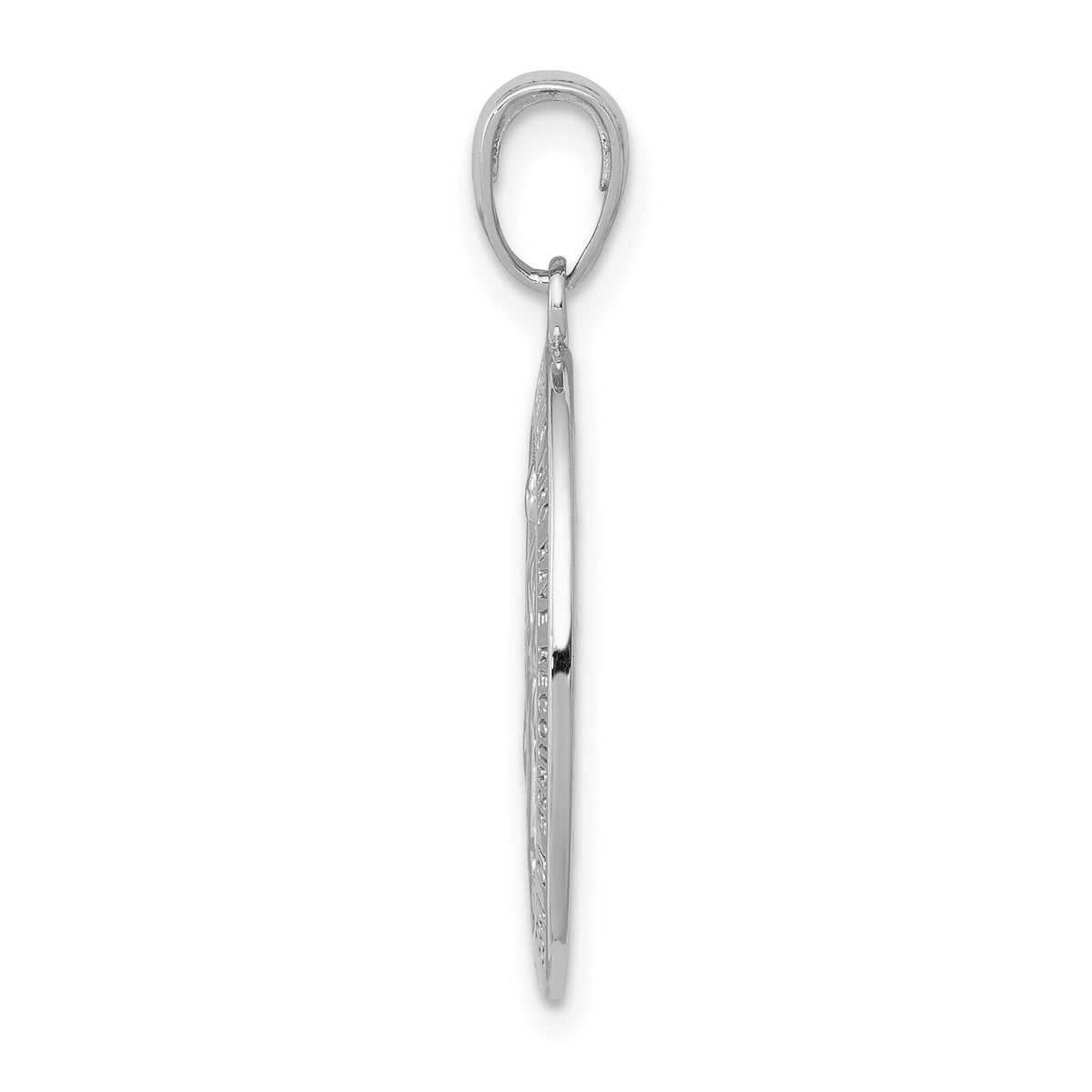 14k White Gold Miraculous Medal Pendant-M1433W