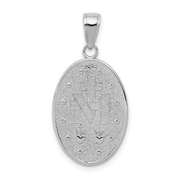 14k White Gold Miraculous Medal Pendant-M1433W