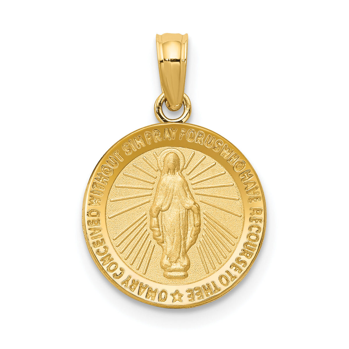 14k Miraculous Medal Pendant-M1436
