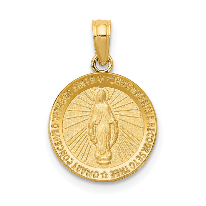 14k Miraculous Medal Pendant-M1436