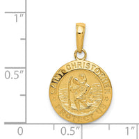 14k Saint Christopher Medal Charm-M1454
