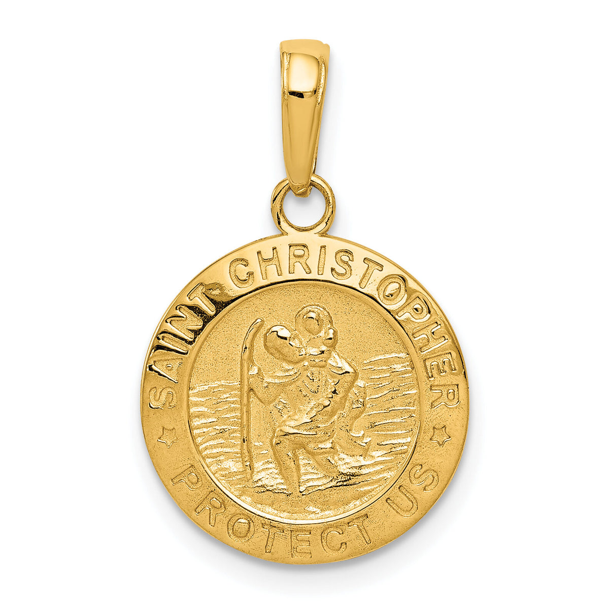 14k Saint Christopher Medal Charm-M1454