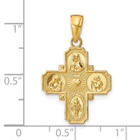 14k 4-Way Medal Pendant-M1456
