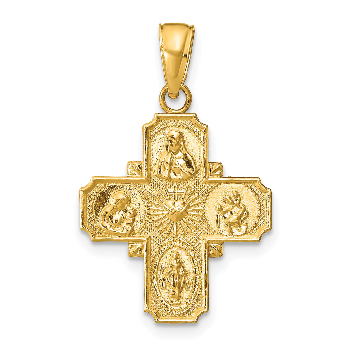 14k 4-Way Medal Pendant-M1456