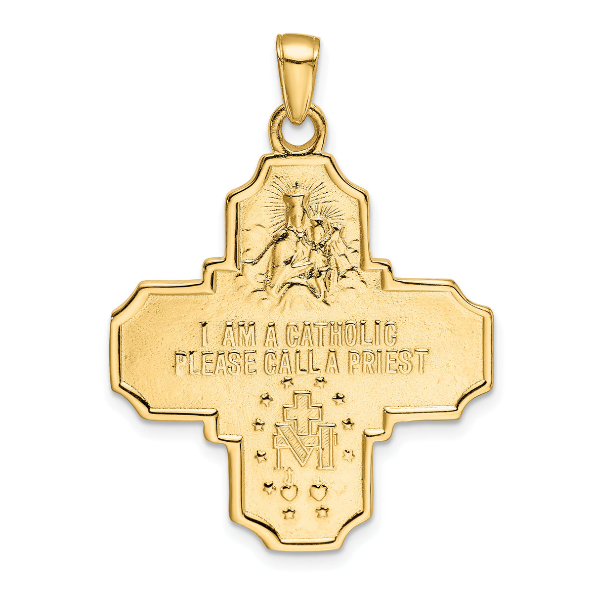 14k Four-Way Medal Pendant-M1458