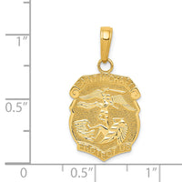 14k Saint Michael Medal Badge Pendant-M1462