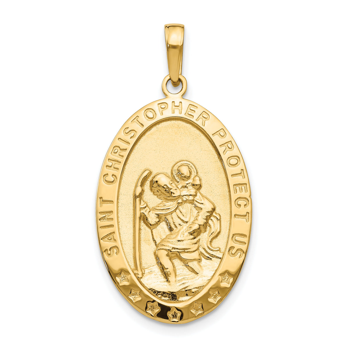 14k Saint Christopher Medal Pendant-M1479