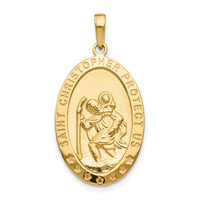 14k Saint Christopher Medal Pendant-M1479