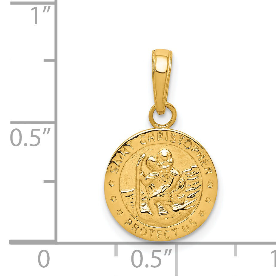 14k Saint Christopher Medal Charm-M1481