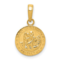 14k Saint Christopher Medal Charm-M1481