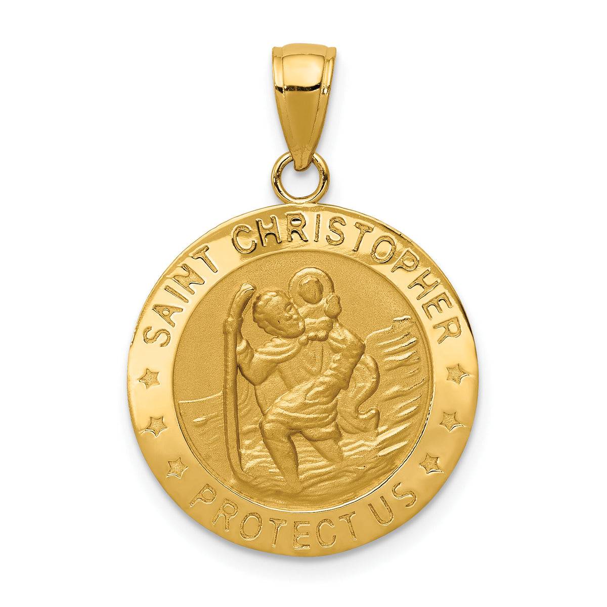 14k Saint Christopher Medal Pendant-M1483