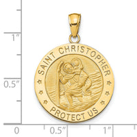 14k Saint Christopher Medal Pendant-M1484
