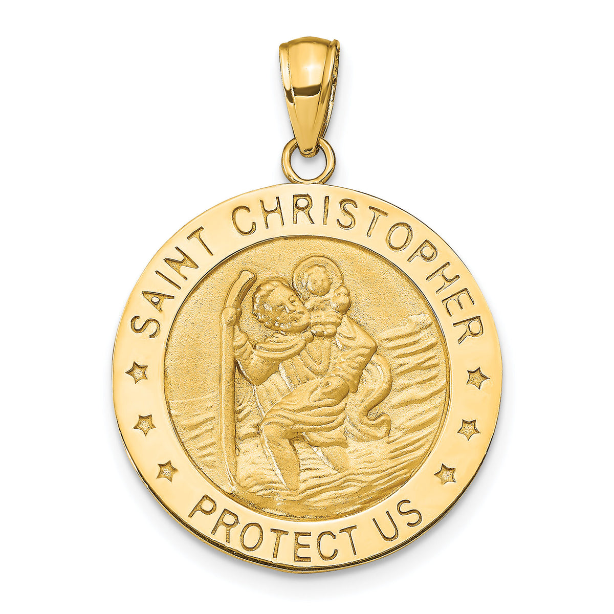 14k Saint Christopher Medal Pendant-M1484