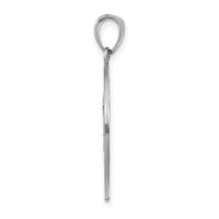 14K White Gold Polished / Satin Christopher Medal Charm-M1484W